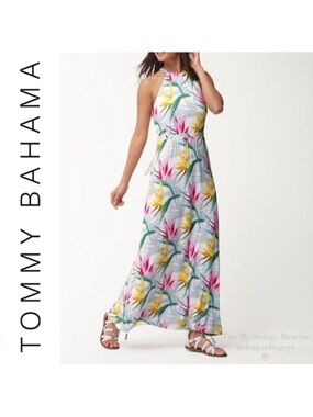 Tommy Bahama Bird de Paradise Maxi Dress SPRING WEDDING GUEST DRESS